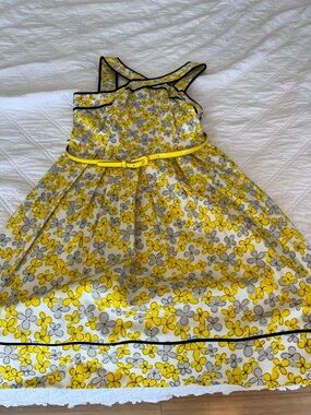Maggy LondonYellow Floral Sundress with Belt